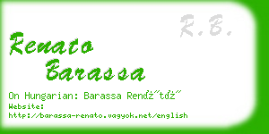 renato barassa business card